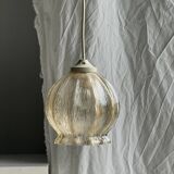 Suspension vintage en verre soufflé