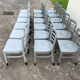 Set of 18 gray bistro chairs