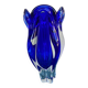 Vintage cobalt blue blown glass vase, organic shape from the 1960s.