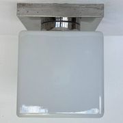 Ceiling lamp / flush mount 'Bauhaus in chrome and glass, 1930s
