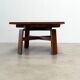 Square extendable dining table by Silvio Coppola for Bernini