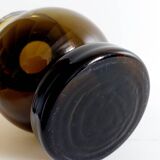Vase vintage verre fumé