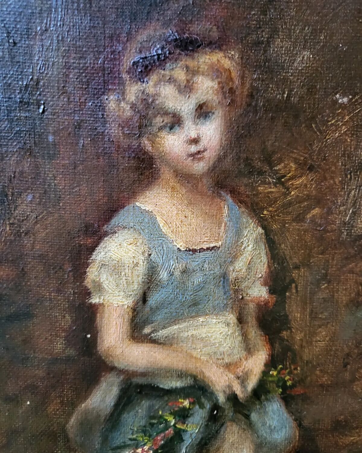 Oil on canvas to the girl