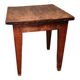 Small farmhouse table, low and square.
