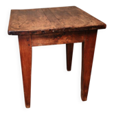 Small farmhouse table, low and square.