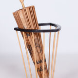 Restored MidCentury Beech Umbrella Stand, Revived Polish, Czechia, 1950s