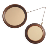 Duo miroirs rond bois anciens
