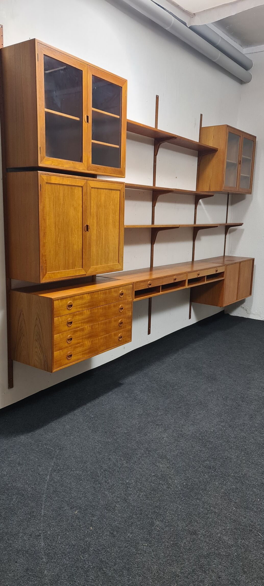 Vintage teak wall unit by HG mobel Denmark