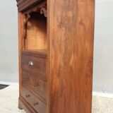 High chest of drawers furniture XIXth with niche
