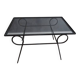 50s/60s coffee table in black metal and glass top