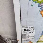 Carte politique de France vintage