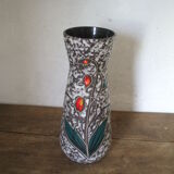 Vase ceramic west germany, floral decoration