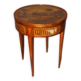 Louis xvi style hot water bottle table in marquetry around 1900