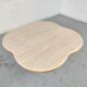 Table basse vintage "nuage" en travertin, années 80