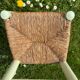 Mint green wooden and vintage straw children's chair