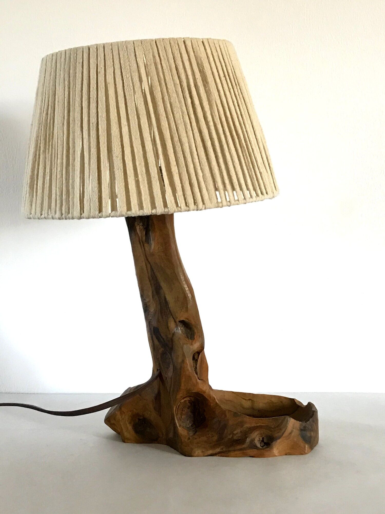 Vintage lamp in wood 70s