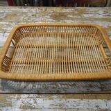 Vintage rattan tray