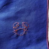 Hand-embroidered revalorized cotton towel