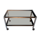 Erard coffee table, metal and smoked glass 1980