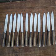 Ensemble de 12 couteaux manches en corne