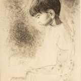 Study of a boy, Etching on paper, 41 x 52 cm