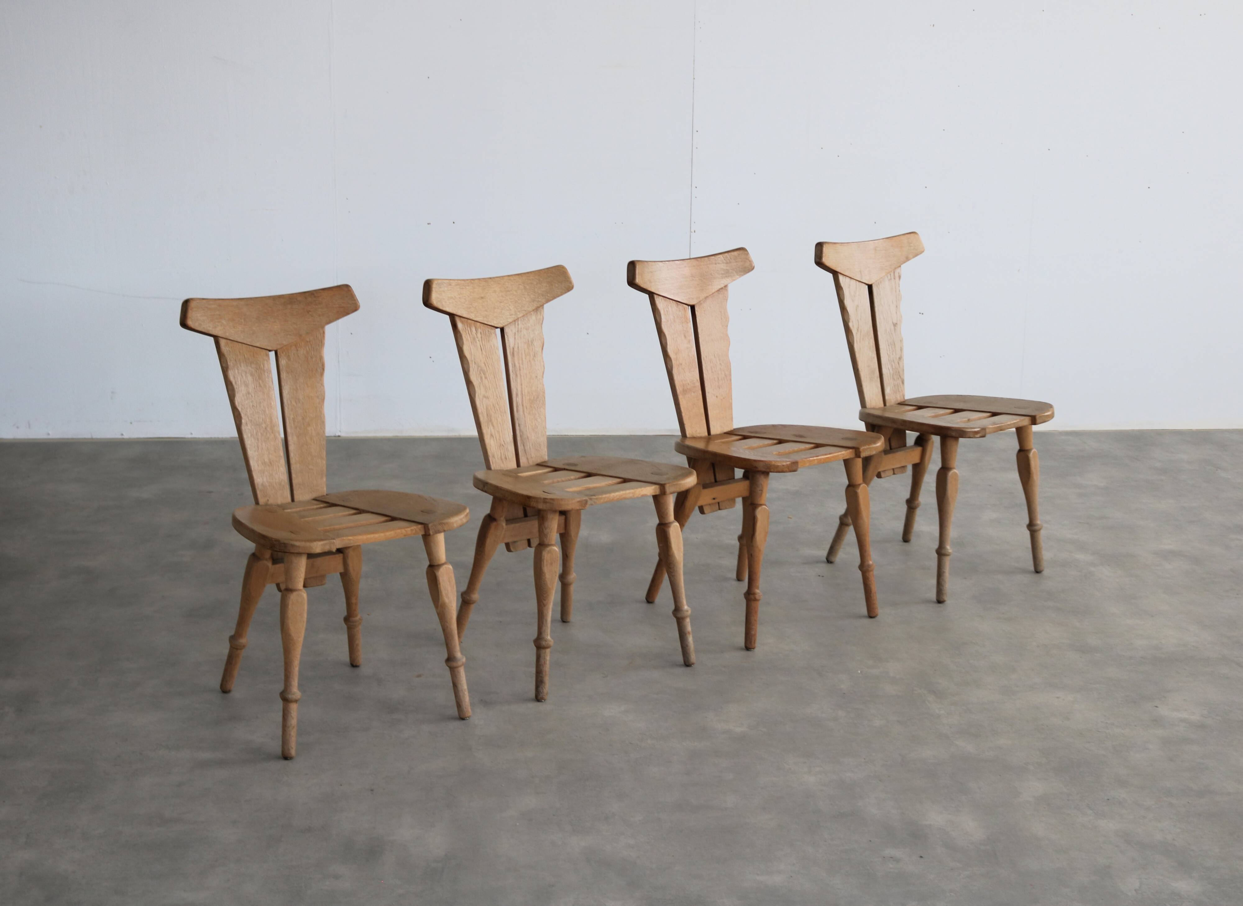Brutalist dining chairs | chairs | 1960s | set of 4