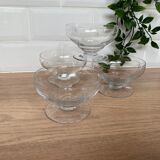 Set of 4 cut glass cups