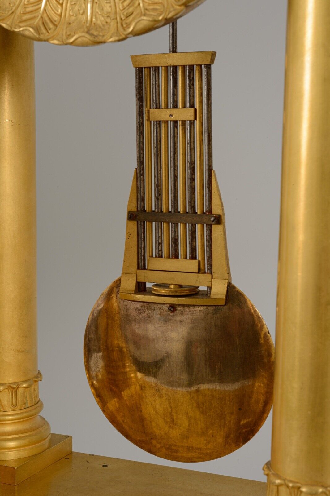 Pendulum portico period restoration bronze dore early nineteenth