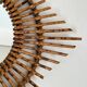 Rattan mirror in the shape of a star.