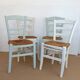 Suite de 4 chaises en bois et paille