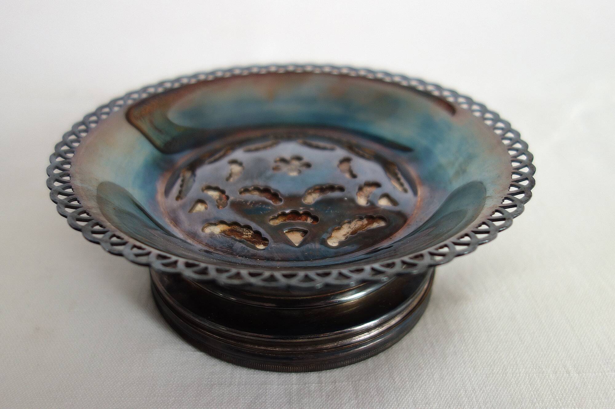 Vintage silver-plated butter dish