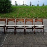 Set of 5 teak chairs by eric buch 1960