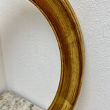 Old oval shaped wooden frame