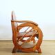 Fauteuil colonial en bois et bambou