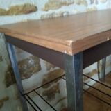 Metal and wood desk from the 1970s.