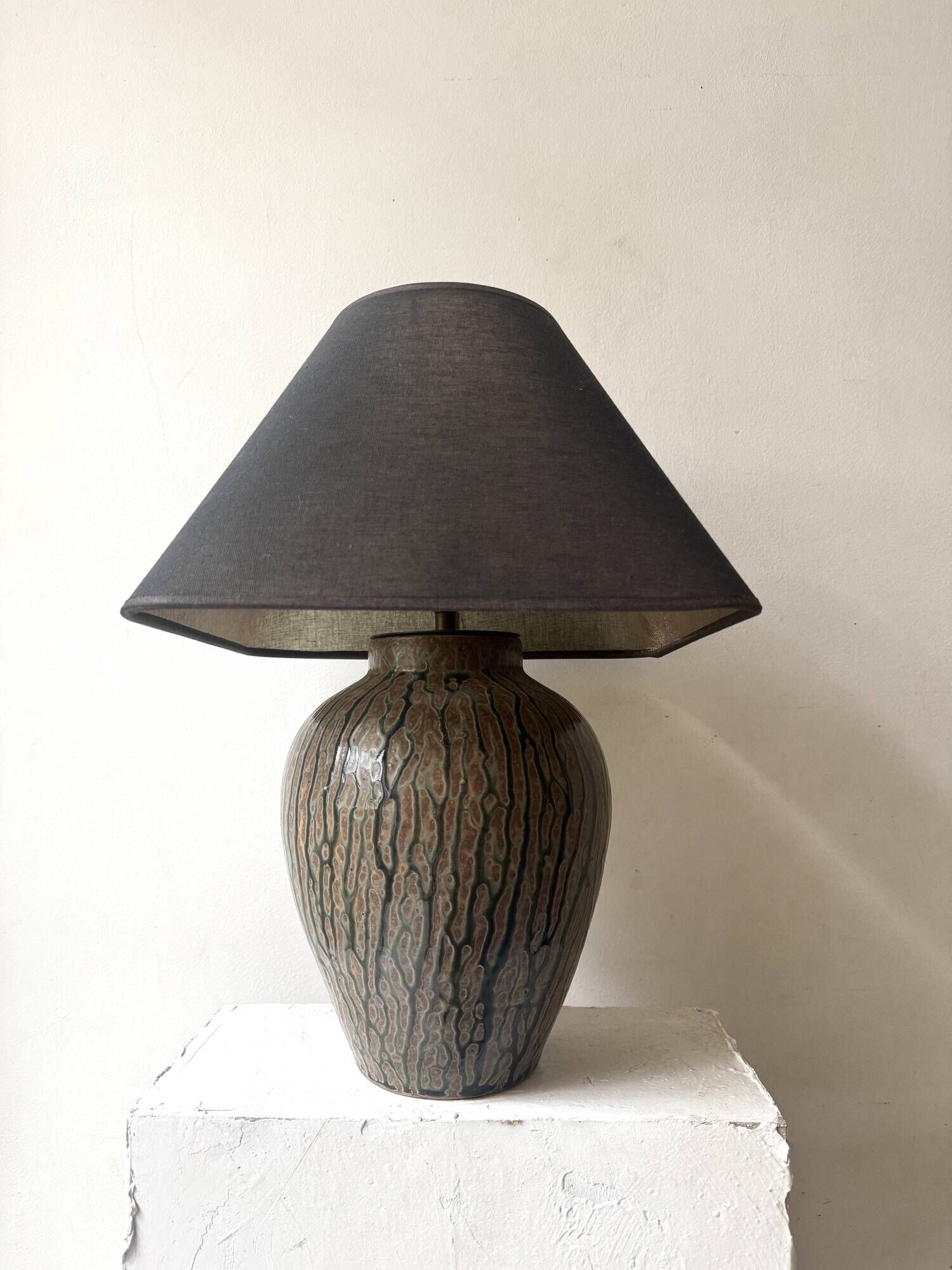 Art Deco ceramic table lamp, 1940.