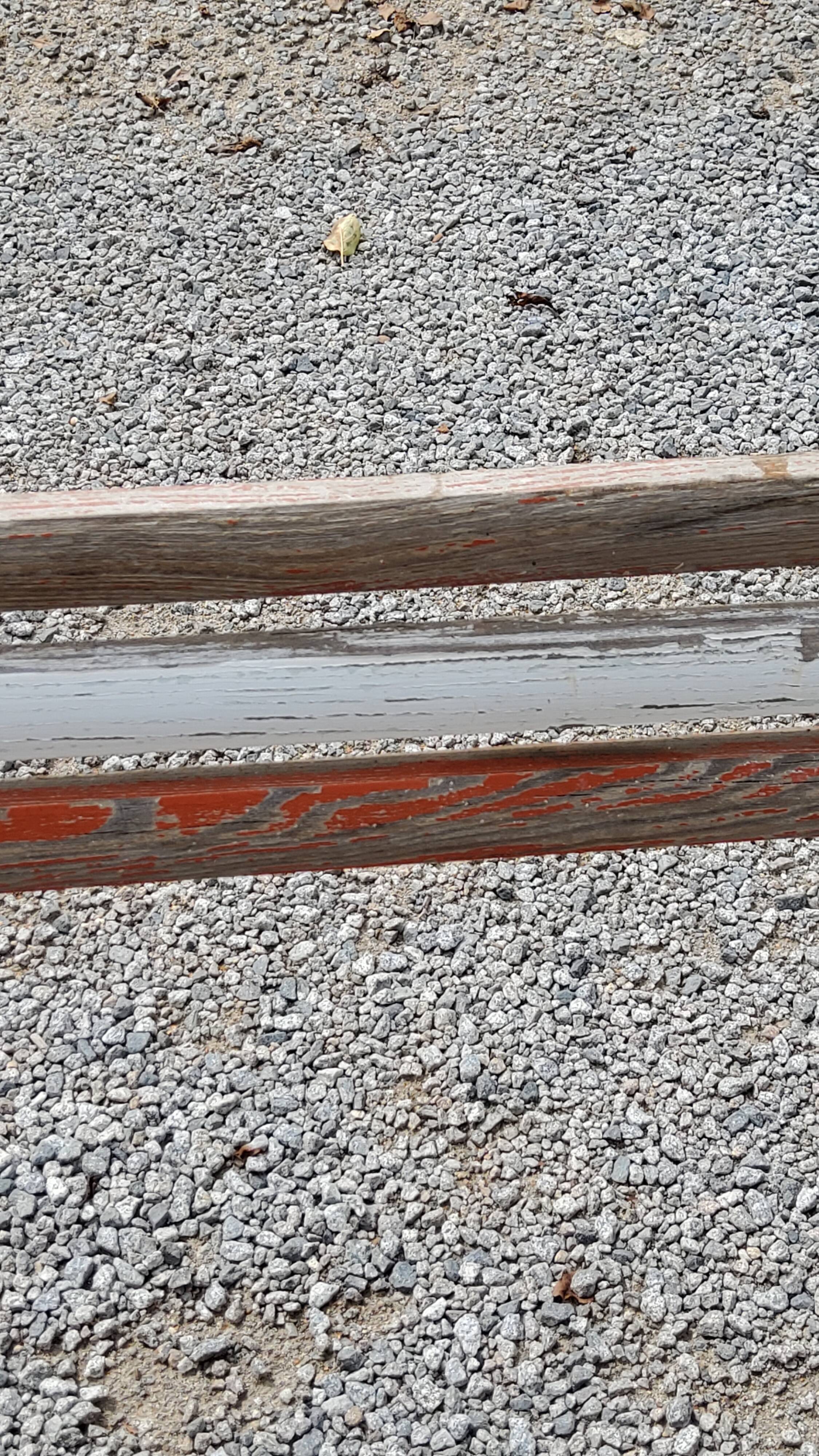 Garden bench with folding wooden slats base tubes from the 50s