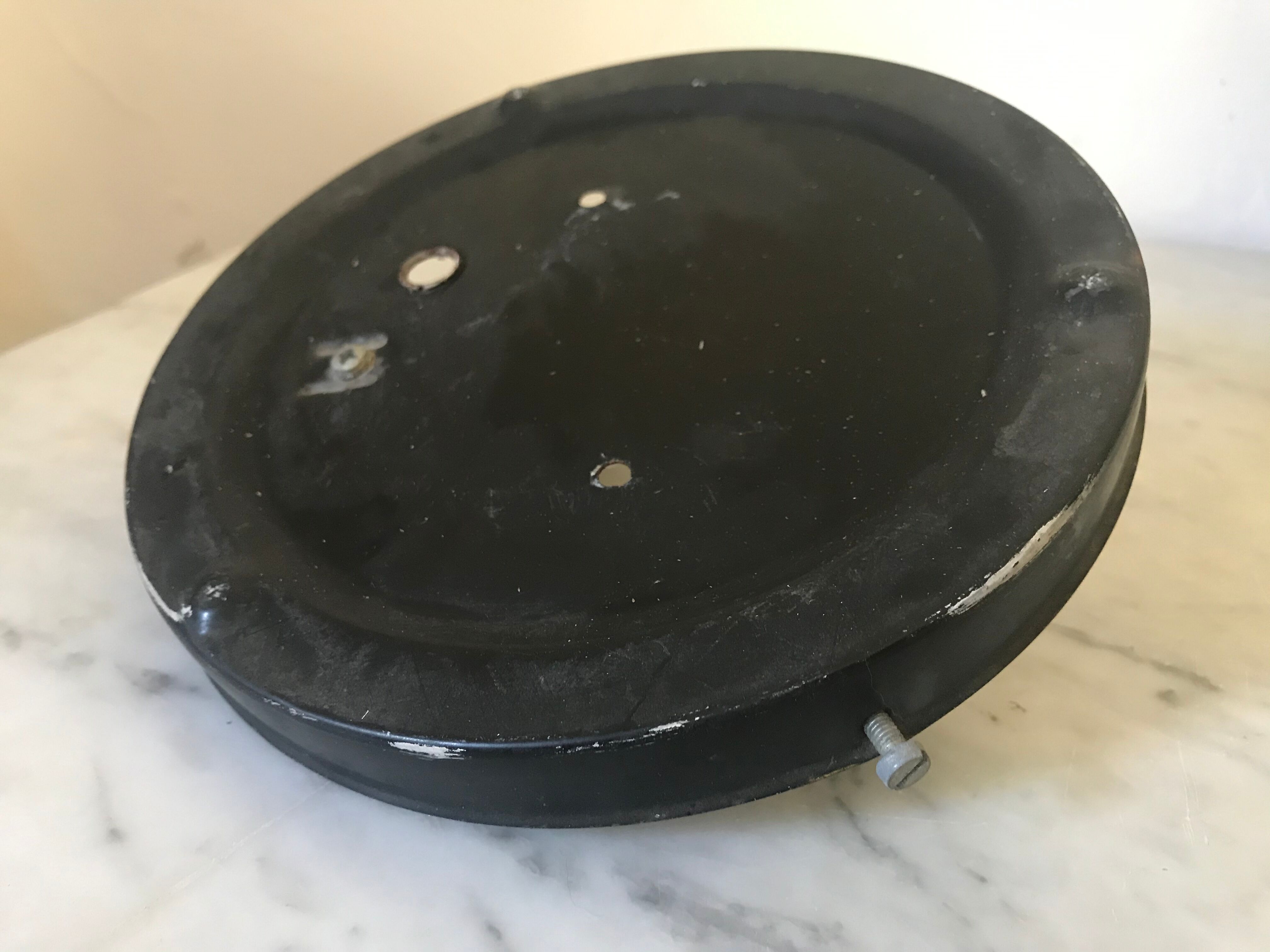 Vintage iridescent amber ceiling