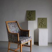 Fauteuil en bois de bouleau à motif floral Swedish Grace