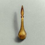 Genie bottle in amber yellow Empoli glass