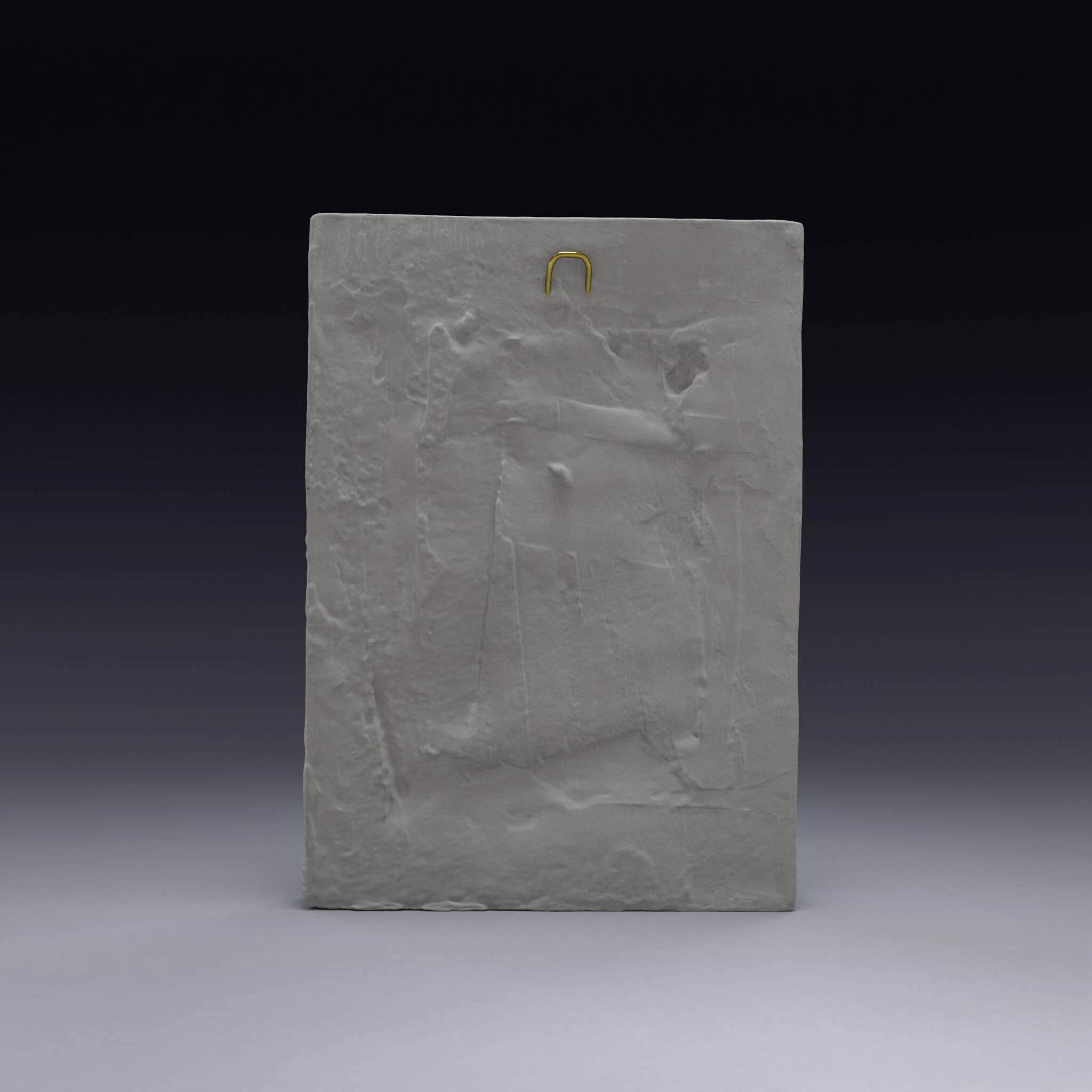 Bas-relief en plâtre d'une feuille d'acanthe.
