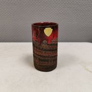 Vase with run-glaze, Denmark, 1970s. Made by Ernst Faxe