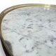 Bouillotte table in Louis XVI style made of blackened wood, marble, and brass.