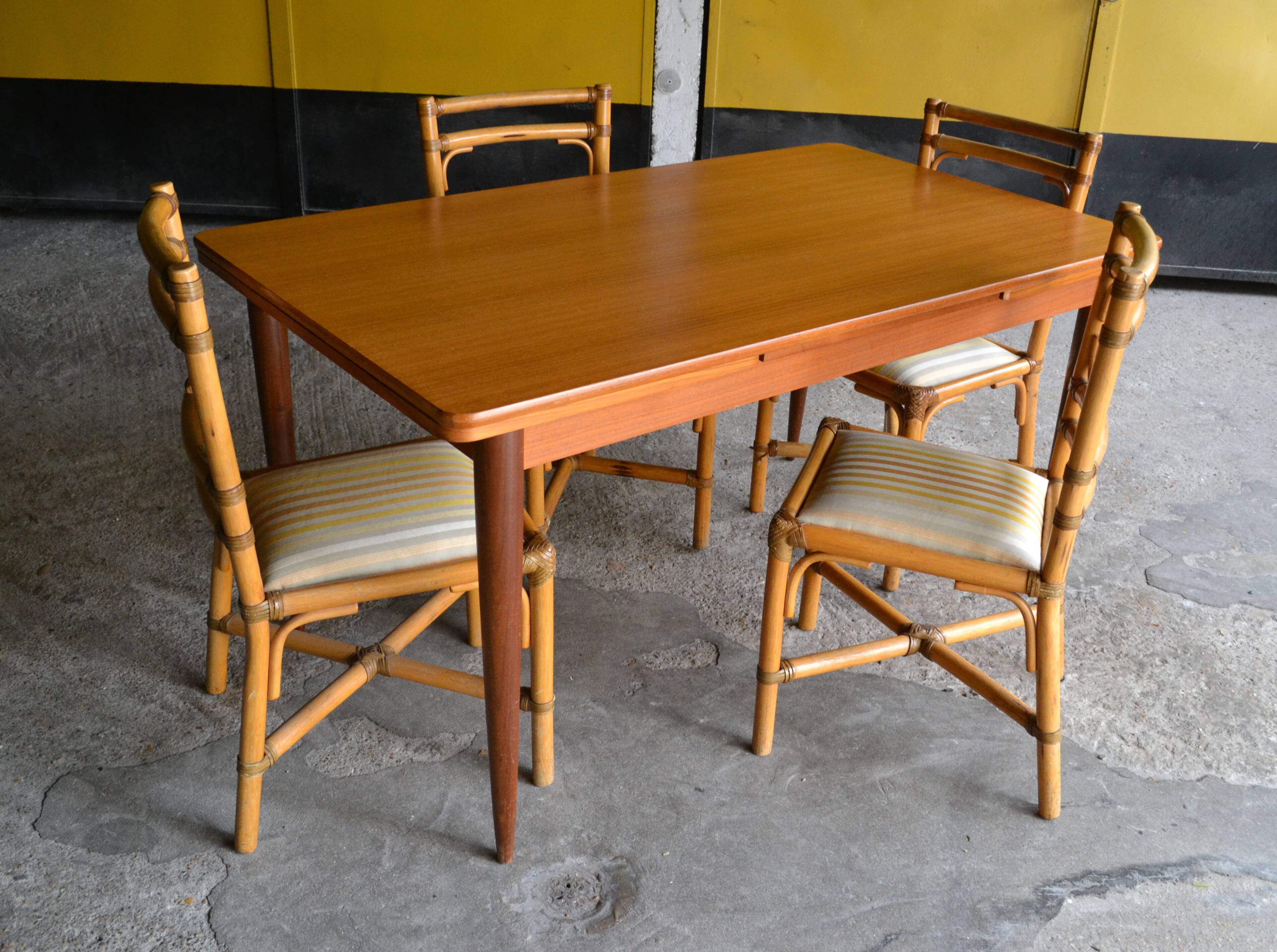 Scandinavian vintage teak extendable table