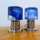 Pair of lamps by Carlo Nason for Mazzega, Murano, Italy, 1970s
