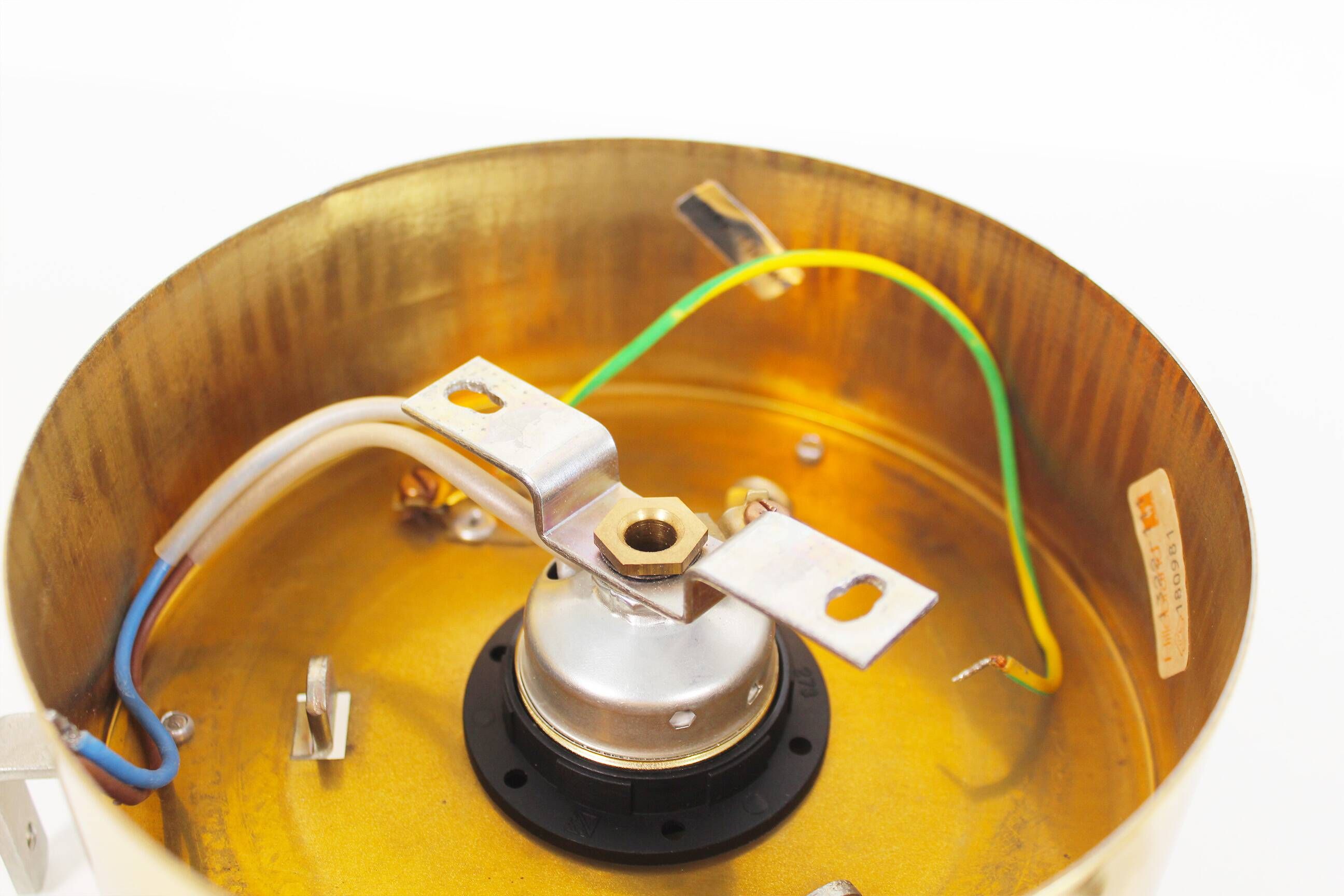 Brass and muranoglass 'Citrus' flush mount light by Hillebrand
