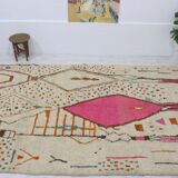 Handmade wool Berber rug 302 x 197 cm
