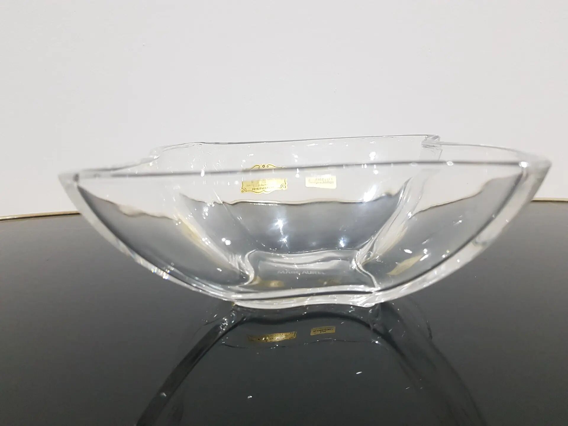 Bowl Marc Aurel, transparent crystal, Germany, 1980s.