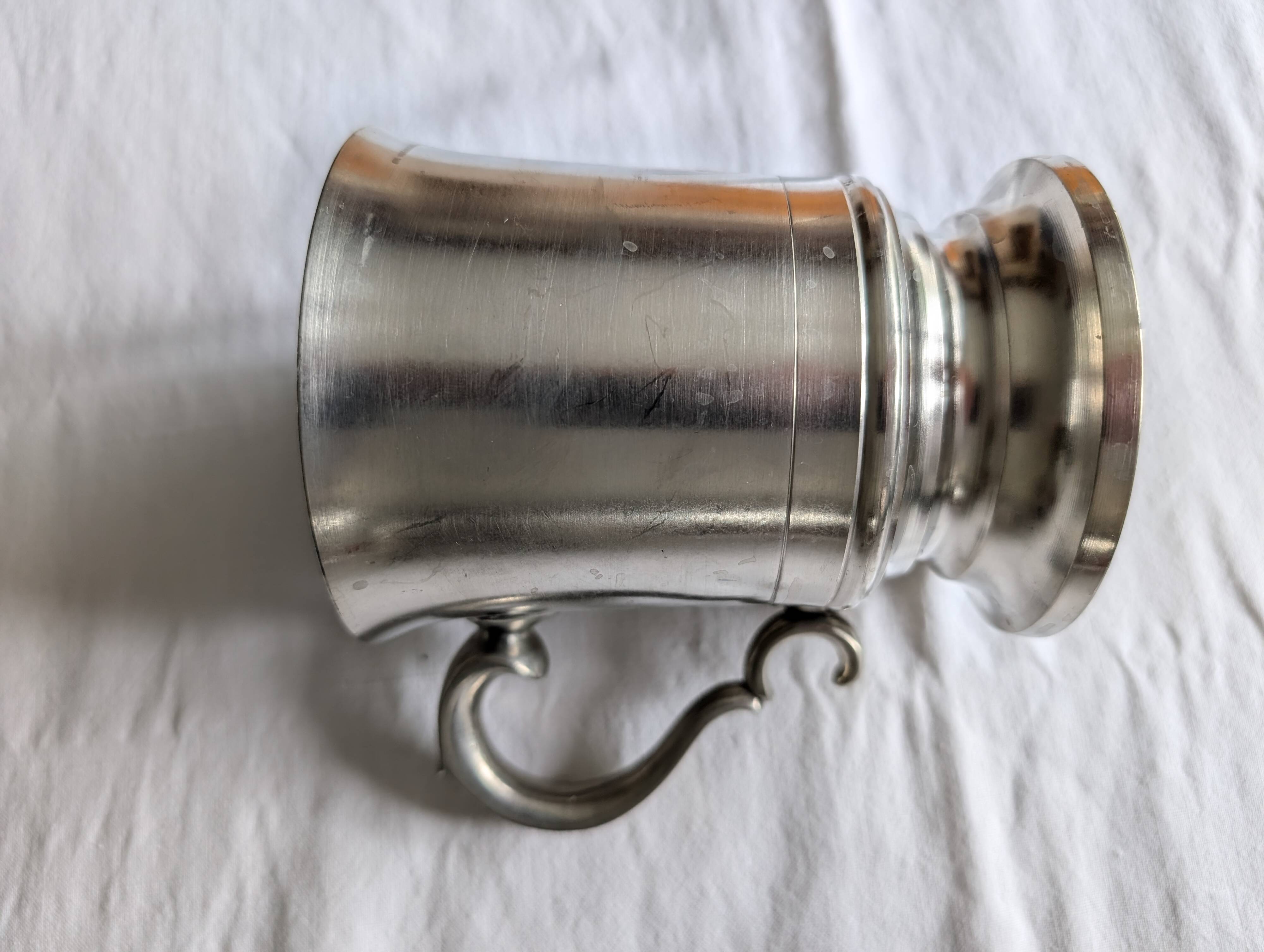 Pewter jug and cups set