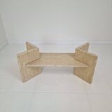 Rectangle Travertine Coffee or Side Table, Italy 1980's